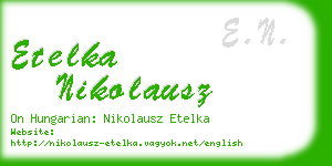 etelka nikolausz business card